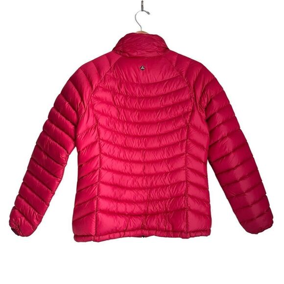 Prana Lyra Women M Red Down Jacket Packable Water Resistant Travel Puffer - Picture 2 of 10